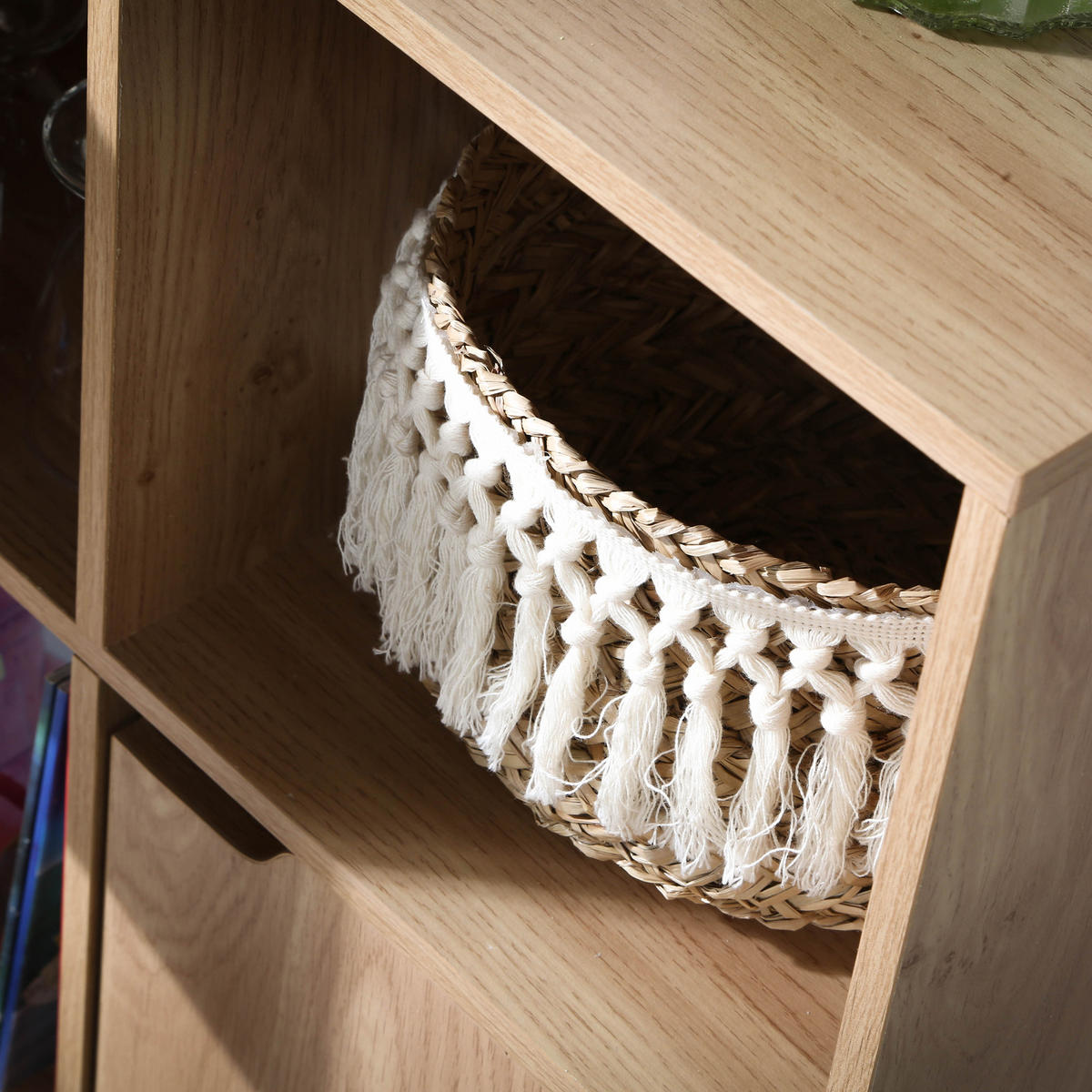 REGAL mit 6 Fächern und drei Türen - 60/29/90 cm - Eichefarben, Holzwerkstoff (60/90/90cm) - Calicosy