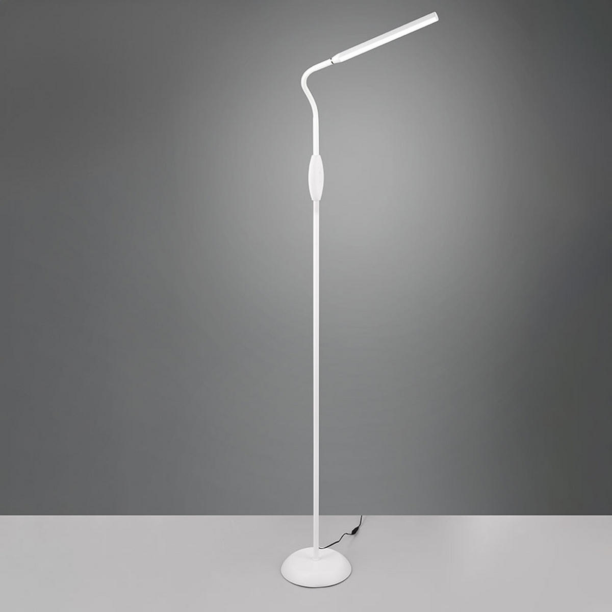 LED STEHLEUCHTE TORO Weiß - Weiß, Kunststoff (45/21/145cm)