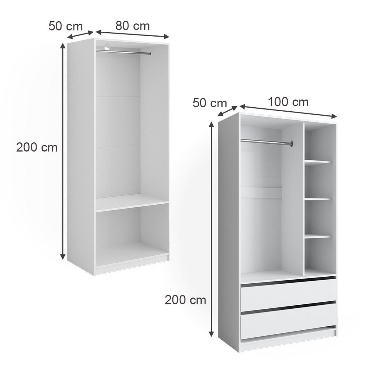 ŠATNÍ SKŘÍŇ Elmo Bílá - bílá, kompozitní dřevo (180/200/50cm) - Vicco