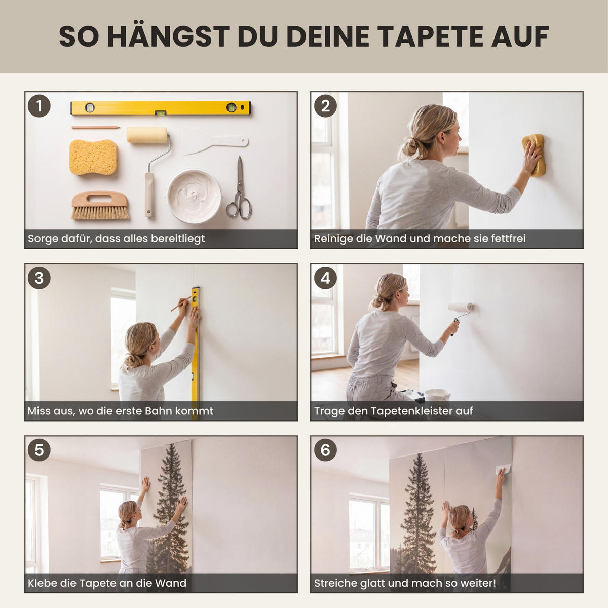 TAPETE - Berge - Wasser - Bäume - 500x260 cm - Multicolor, Papier (500/260cm) - OnlyWow