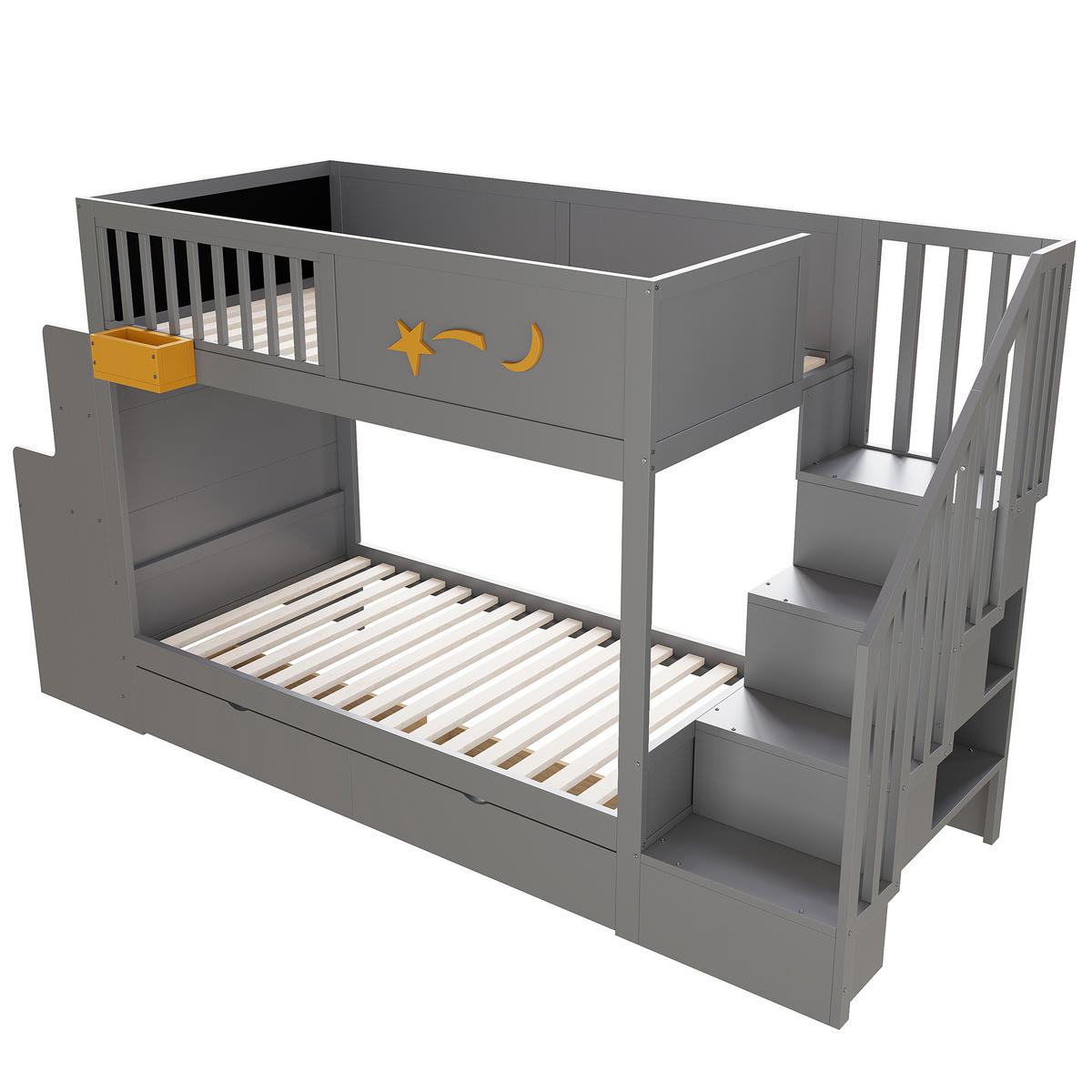 ETAGENBETT 90/200 cm Grau - Grau, Holz - Raumix