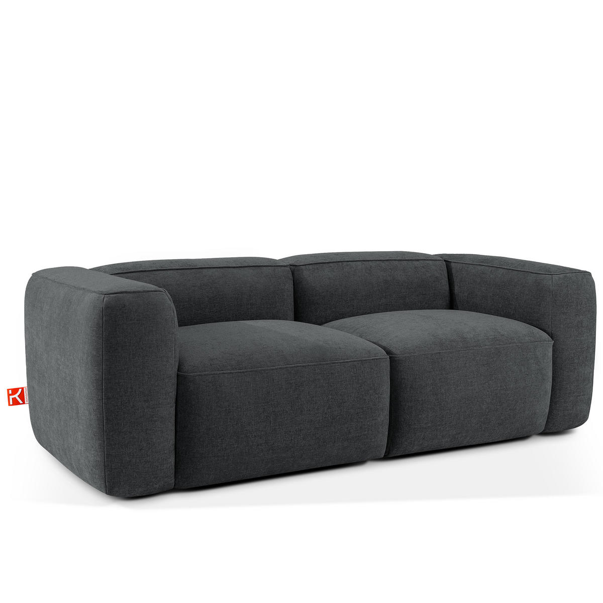 2-SITZER SOFA FUBBO, Anthrazit - Anthrazit, Holz/Holzwerkstoff (210/73/96cm) - KONSIMO®