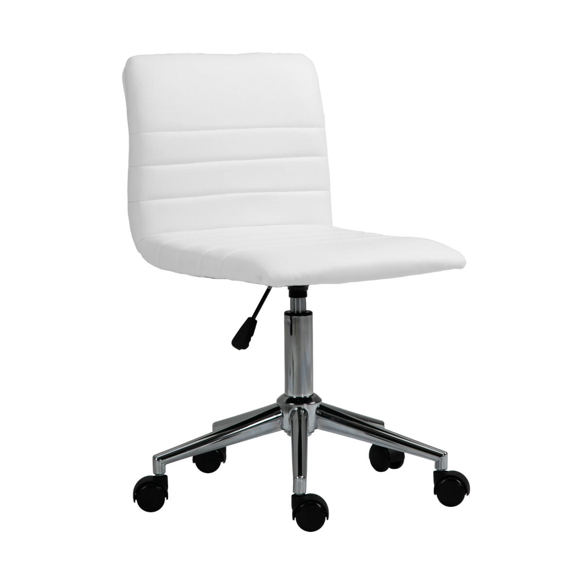 KINDER-SCHREIBTISCHSTUHL LINUS Kunstleder Weiß - Silberfarben/Weiß, Textil (40/86/37.5cm) - SVITA