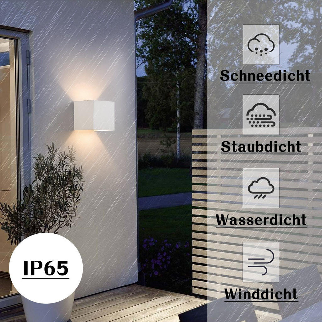 Thumbnail - Nettlife Wandleuchte, Weiß, Metall, G9, 10x10x10 cm, Lampen & Leuchten, Innenbeleuchtung, Wandleuchten