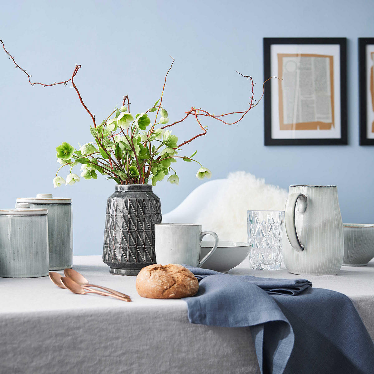 TASSE Henley - Grau, Keramik (0.4L) - Butlers