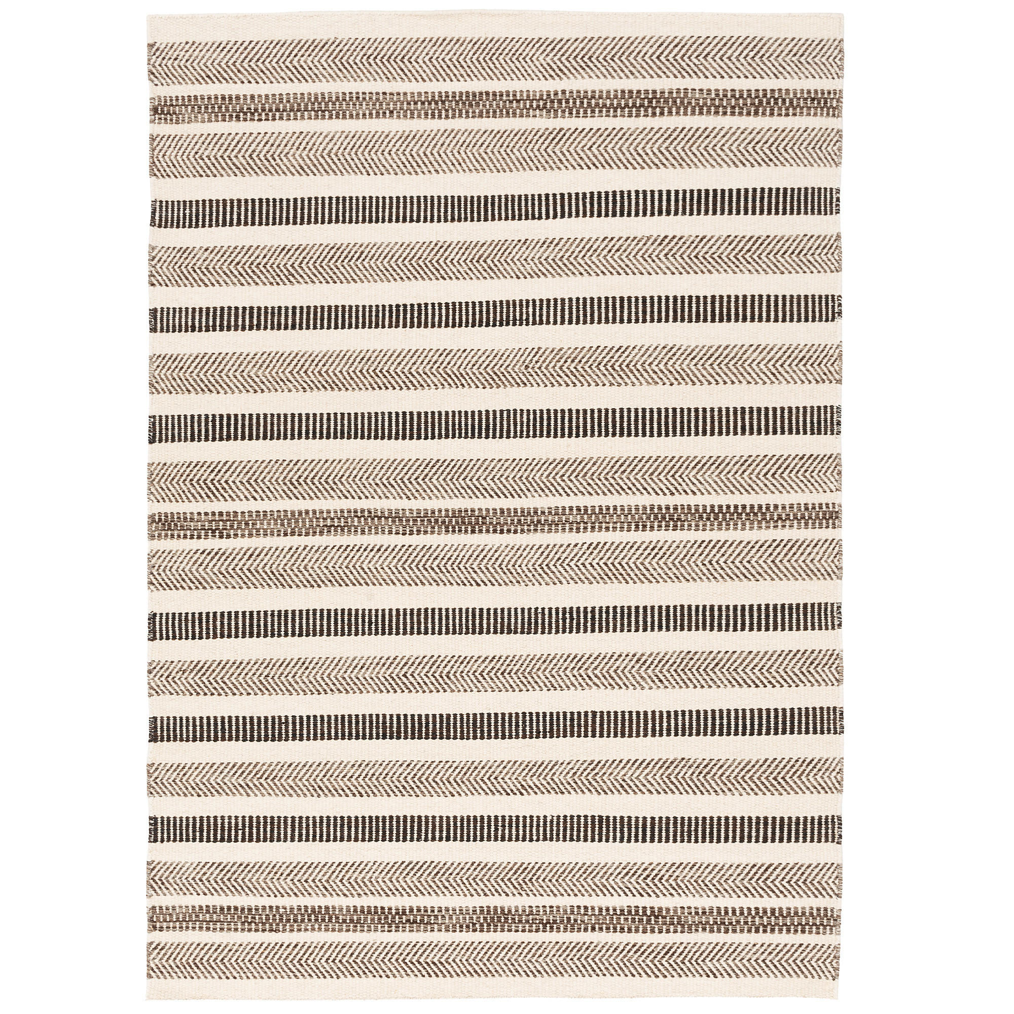NATUR TEPPICH WOLLE RANA STREIFEN - Beige/Braun, Textil (60/90cm) - Pergamon