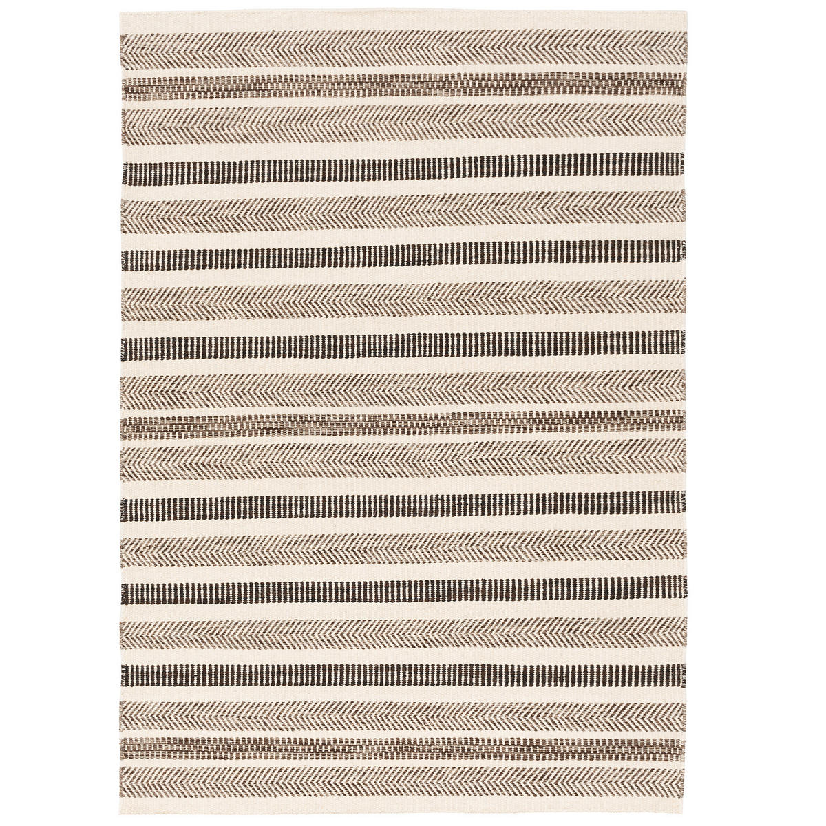 NATUR TEPPICH WOLLE RANA STREIFEN - Beige/Braun, Textil (120/180cm) - Pergamon