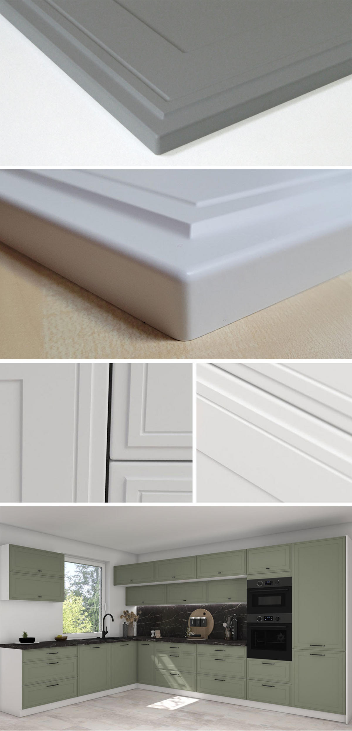 WINKELKÜCHE Salo weiß matt / weiß supermatt 387 / 268 / 207cm 12-teilig - Weiß, Holzwerkstoff/Metall (387/207/268cm) - Feldmann-Wohnen