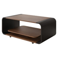 COUCHTISCH Elio - Nussbaumfarben/Schwarz, Holzwerkstoff (100/50/41cm) - MIRJAN24
