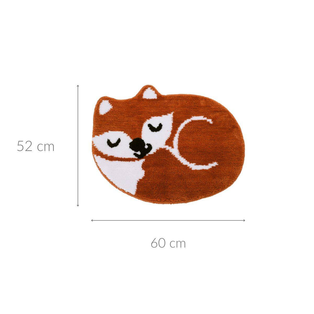 KINDERTEPPICH Schlafendes Tierchen - Orange, Kunststoff (50/62cm)
