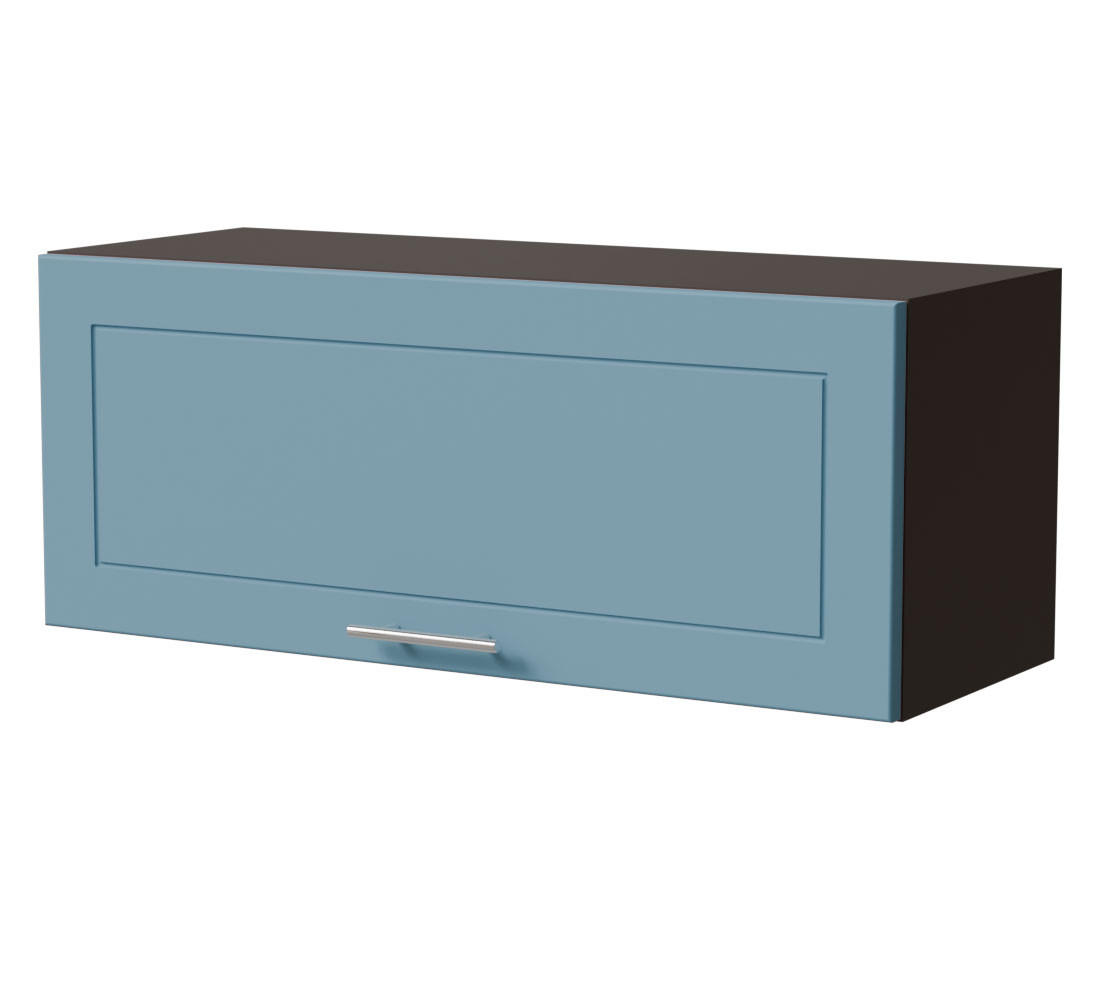 KLAPPHÄNGESCHRANK Bari W4B/90 Lava / RAL 5024 pastellblau 90 / 32,5 / 36cm Blum Avenots Klappenbeschlag - Blau/Dunkelgrau, Holz/Holzwerkstoff (90/36/32.5cm) - Feldmann-Wohnen