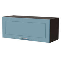KLAPPHÄNGESCHRANK Bari W4B/90 Lava / RAL 5024 pastellblau 90 / 32,5 / 36cm Blum Avenots Klappenbeschlag - Blau/Dunkelgrau, Holz/Holzwerkstoff (90/36/32.5cm) - Feldmann-Wohnen