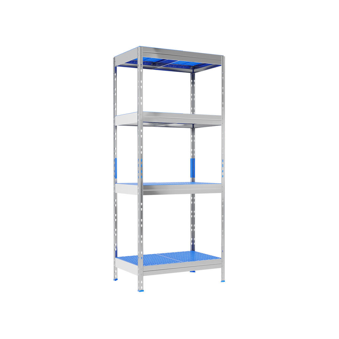 LEBENSMITTELREGAL 180x75x50 KunststoffB. - Zinkfarben, Metall (75/180/50cm) - AR Shelving