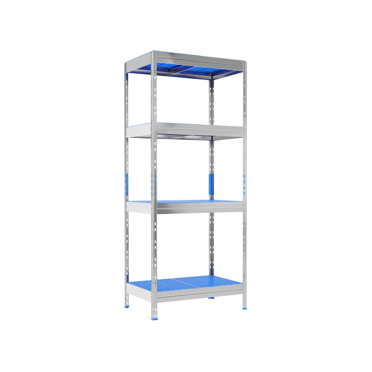 LEBENSMITTELREGAL 180x75x50 KunststoffB. - Zinkfarben, Metall (75/180/50cm) - AR Shelving