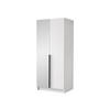 KLEIDERSCHRANK Bono II - Schwarz/Weiß, Holzwerkstoff/Metall (100/215/58cm) - MIRJAN24