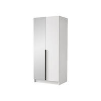 KLEIDERSCHRANK Bono II - Schwarz/Weiß, Holzwerkstoff/Metall (100/215/58cm) - MIRJAN24