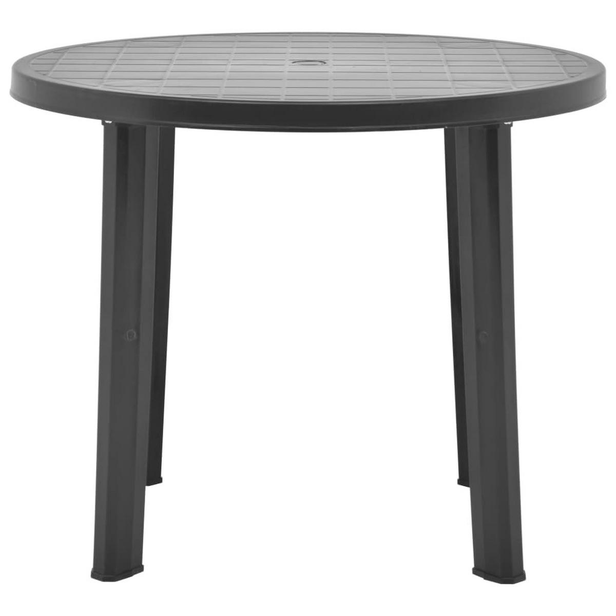 GARTENTISCH Anthrazit 89 Cm Kunststoff - Anthrazit, Kunststoff (9/89/72cm) - vidaXL