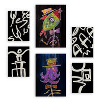 POSTER Set Mit 6 Aufsichtsfang 1 In Tiere Zusammenfassungen A3 & A4 Rahmenlos - Klar, Papier (29/3cm) - Nacnic