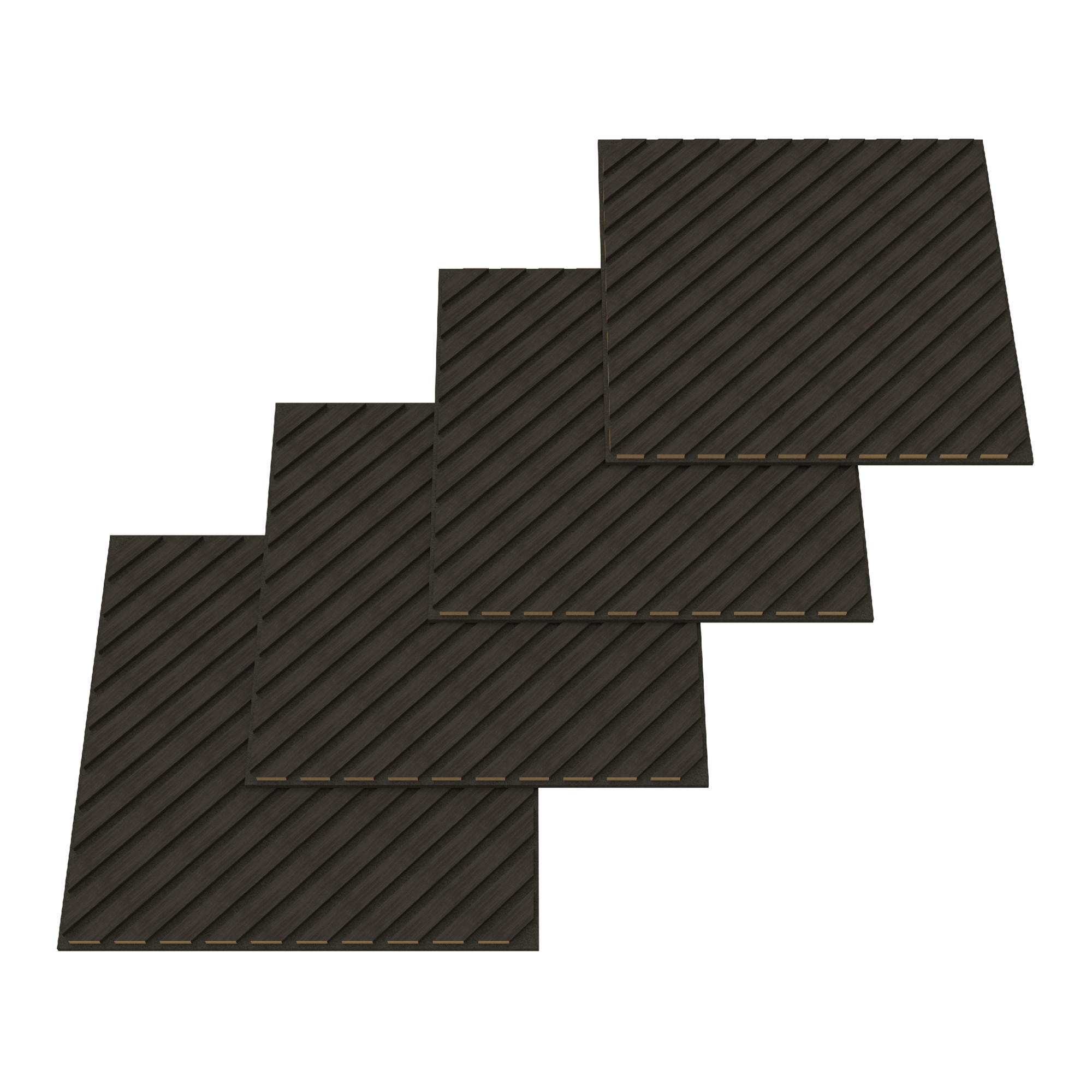 AKUSTICKÝ SET STĚNOVÝCH PANELŮ Vang 12 KS II - barva stříbrného dubu, kompozitní dřevo/plast (60/60/2.1cm) - NEU.HOLZ