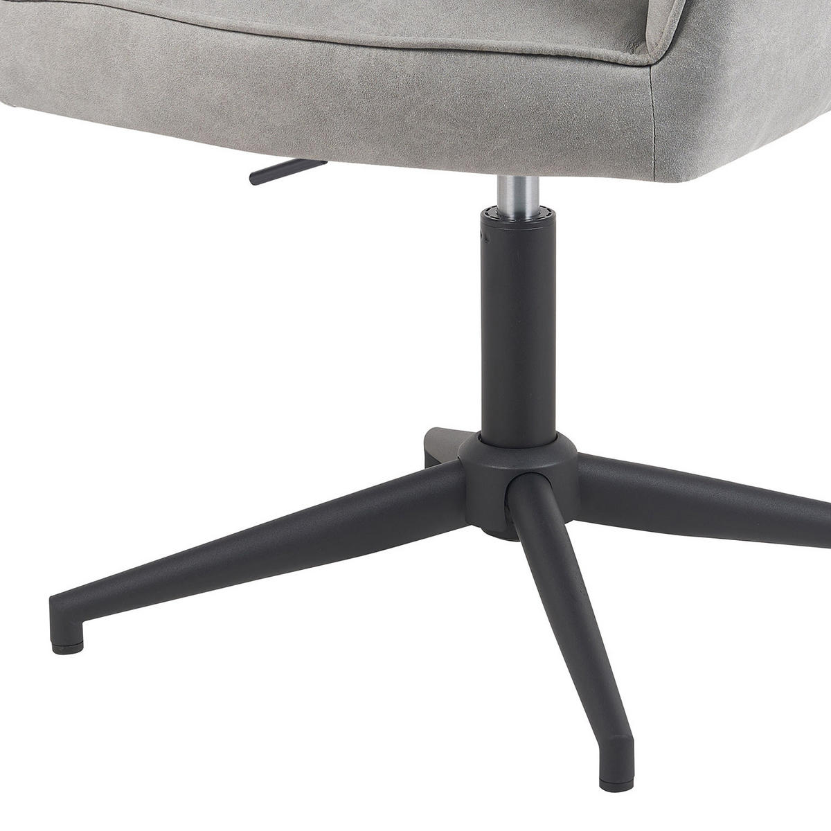 BÜROSTUHL Mika-Elin - Hellgrau/Schwarz, Textil/Metall (60/84/65cm) - DUBI Möbel