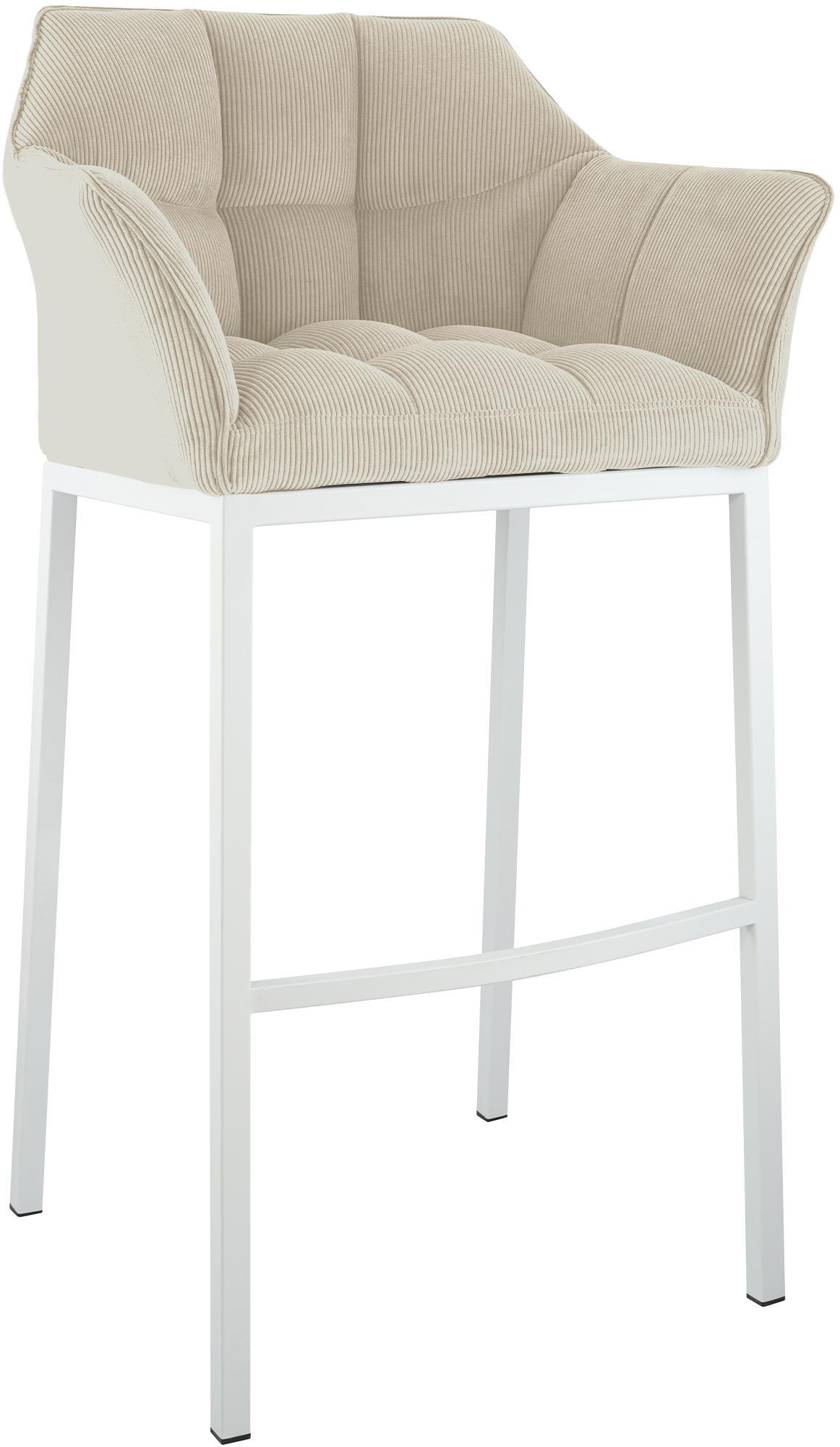 BARHOCKER Metall Creme - Creme/Weiß, Metall (64/110/48cm) - CLP