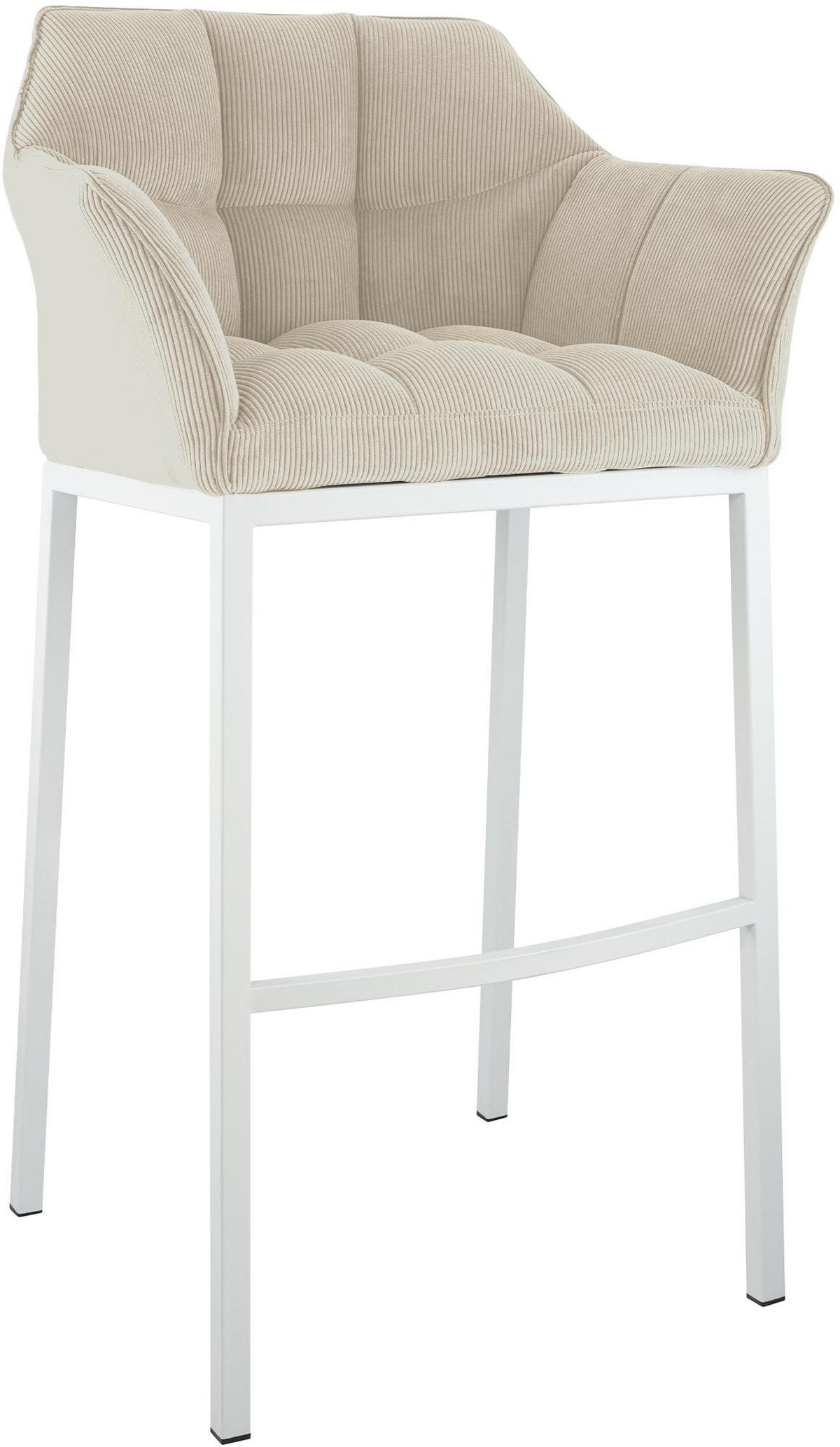 BARHOCKER Metall Creme - Creme/Weiß, Metall (64/110/48cm) - CLP