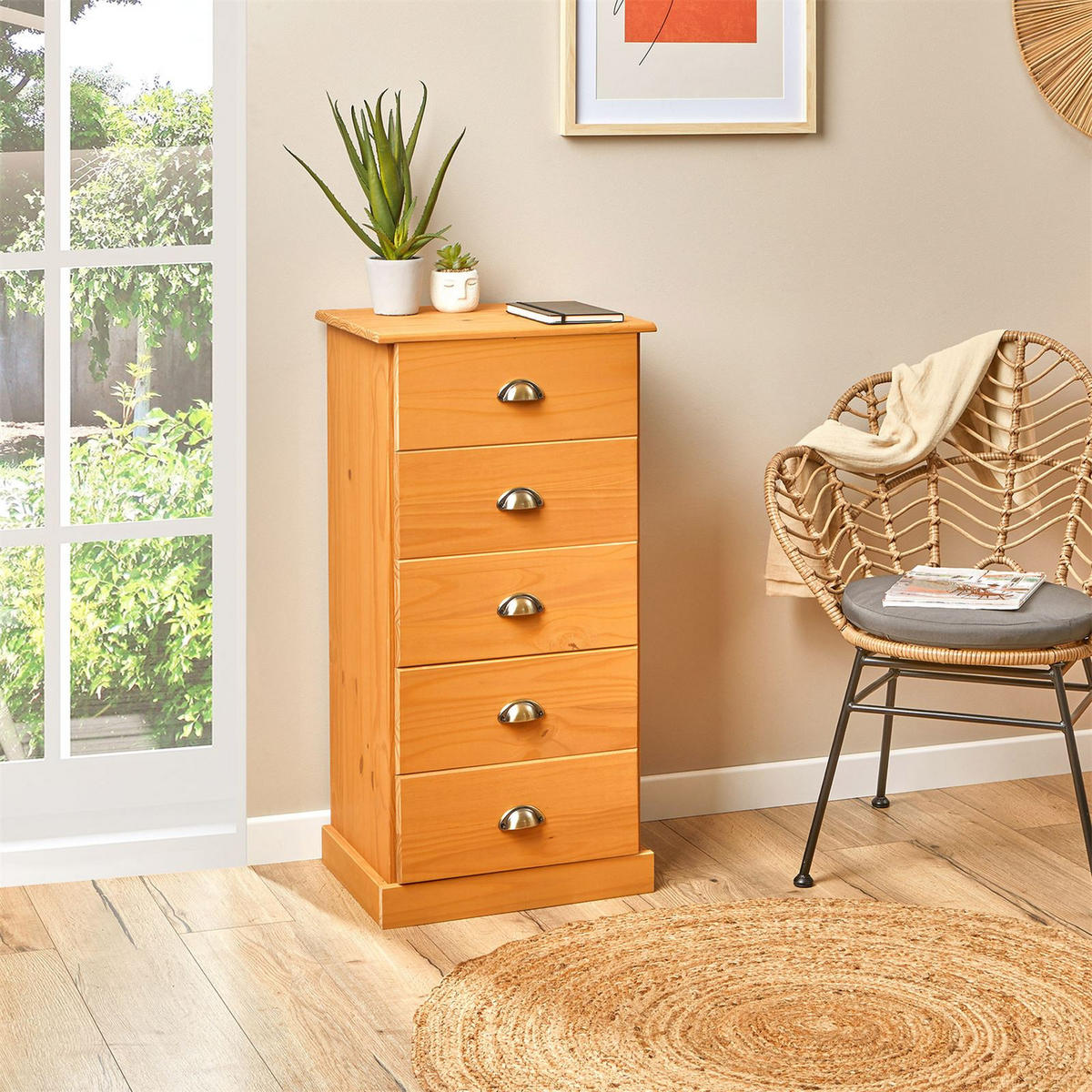 KOMMODE PARIS - Braun, Holz (48/95/39cm) - IDIMEX
