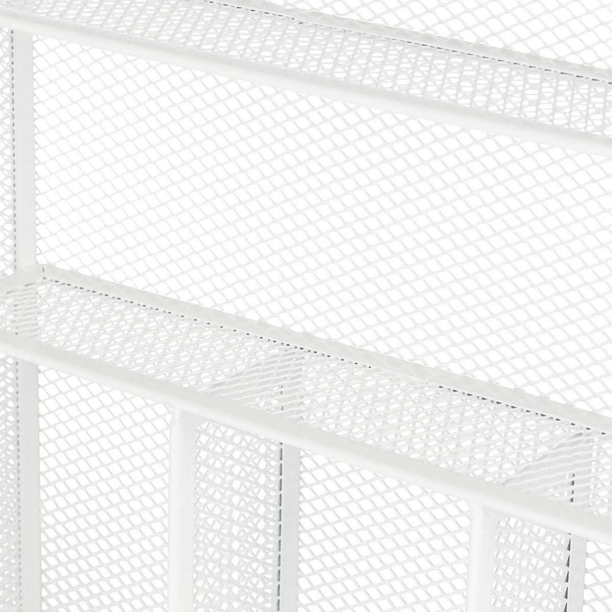 BESTECKKASTEN Metall - Weiß, Metall (29/5.5/41cm) - Relaxdays