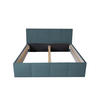 POLSTERBETT Dalas Blau 120 x 200 x 40 cm Stauraum ohne hydraulische Funktion Mit hochwertiger Matratze H2 (bis 100 kg) und Lattenrost - Blau, Holz (120/200cm) - Halmon Schlafkomfort Betten 