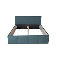 POLSTERBETT Dalas Blau 120 x 200 x 40 cm Stauraum ohne hydraulische Funktion Mit hochwertiger Matratze H2 (bis 100 kg) und Lattenrost - Blau, Holz (120/200cm) - Halmon Schlafkomfort Betten 