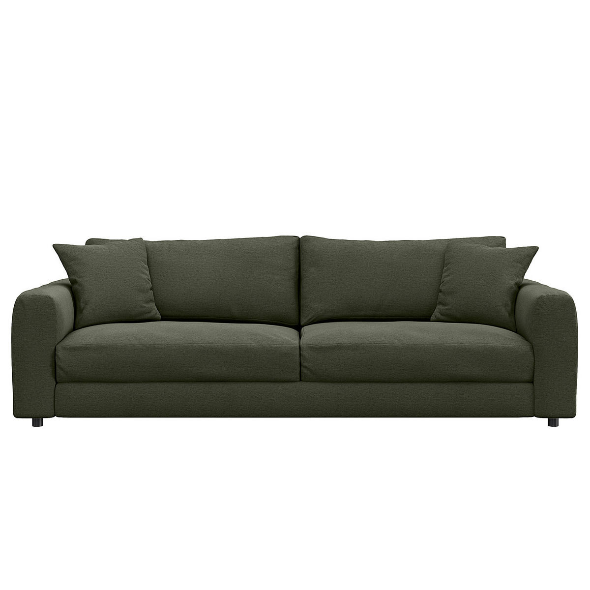 3-SITZER SOFA - Schwarz/Grau, Holz/Kunststoff (238/79/106cm) - home24