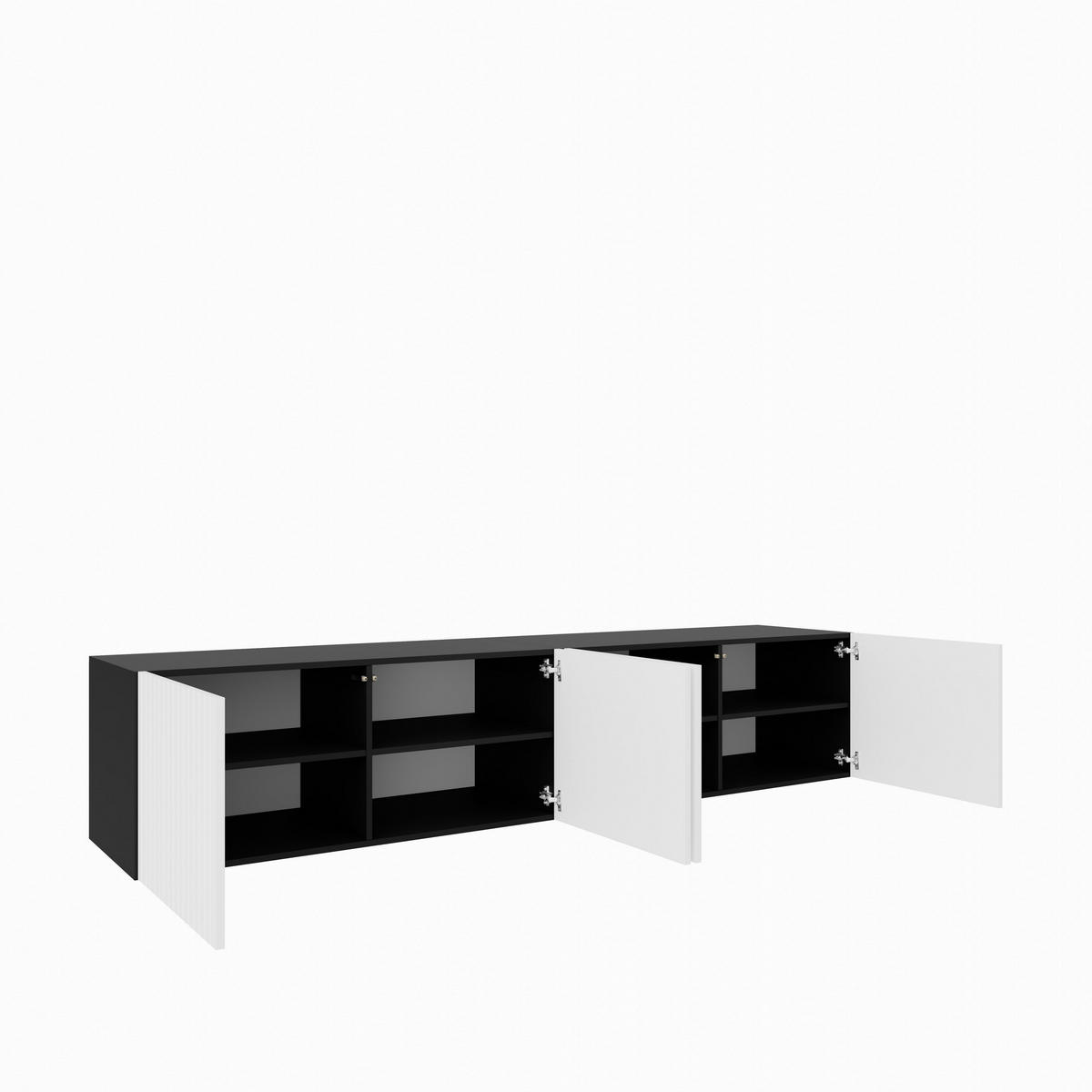 LOWBOARD LIVO 200/41/40 cm, Hängender TV-Schrank Anthrazit / Weiß - Anthrazit/Weiß, Holzwerkstoff (200/41/40cm) - MASSENO