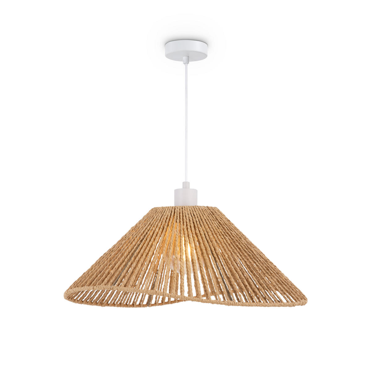 PENDELLEUCHTE Hugo - Weiß, Metall (45/45/25cm) - Paco Home