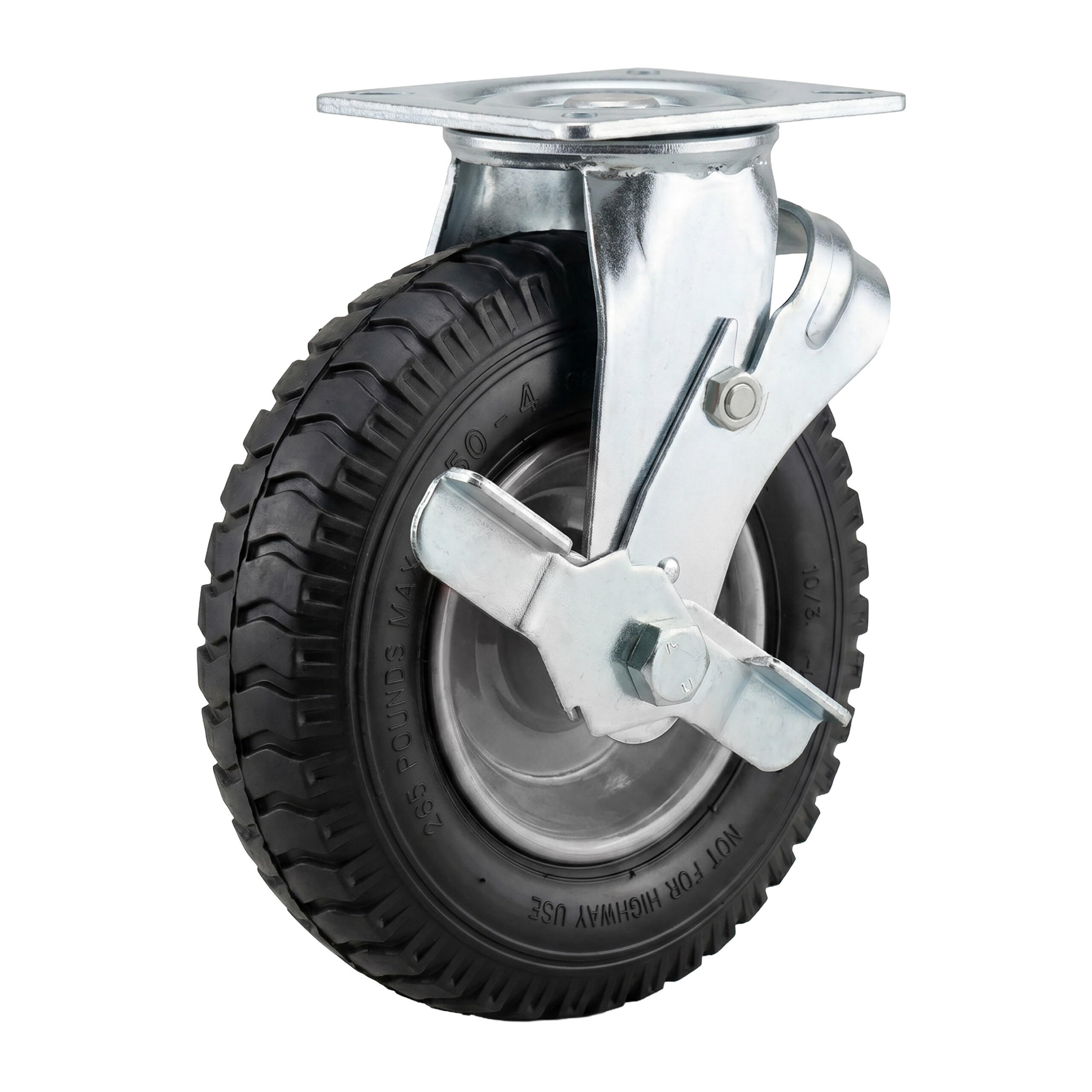 POJEZDOVÉ KOLO Černá Stříbrná pneumatické s brzdou 120 kg - různobarevná, kov/plast (13.5/25/20cm) - Relaxdays