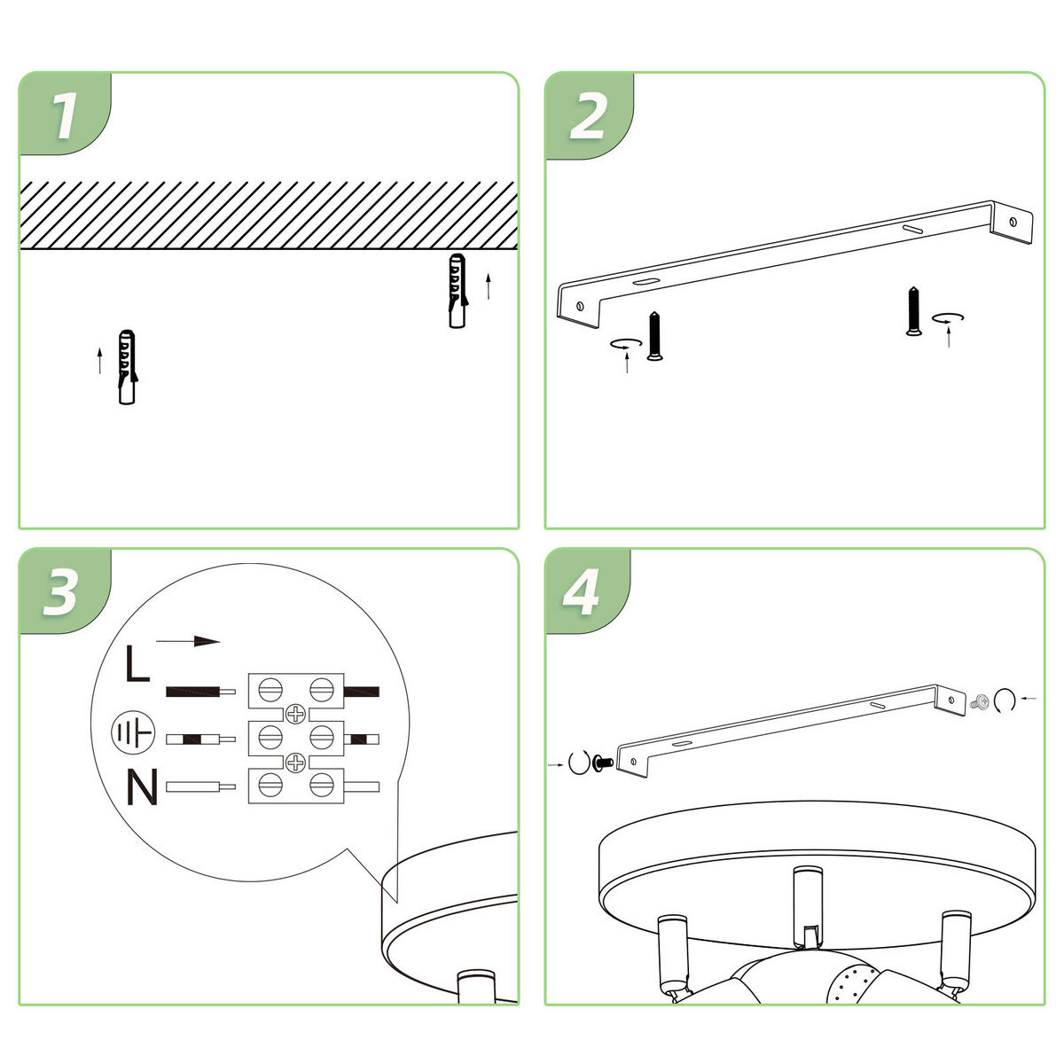 DECKENSTRAHLER Sternlic 15.5/19/60 cm - Grau, Kunststoff (60/15.5/19cm) - ZMH