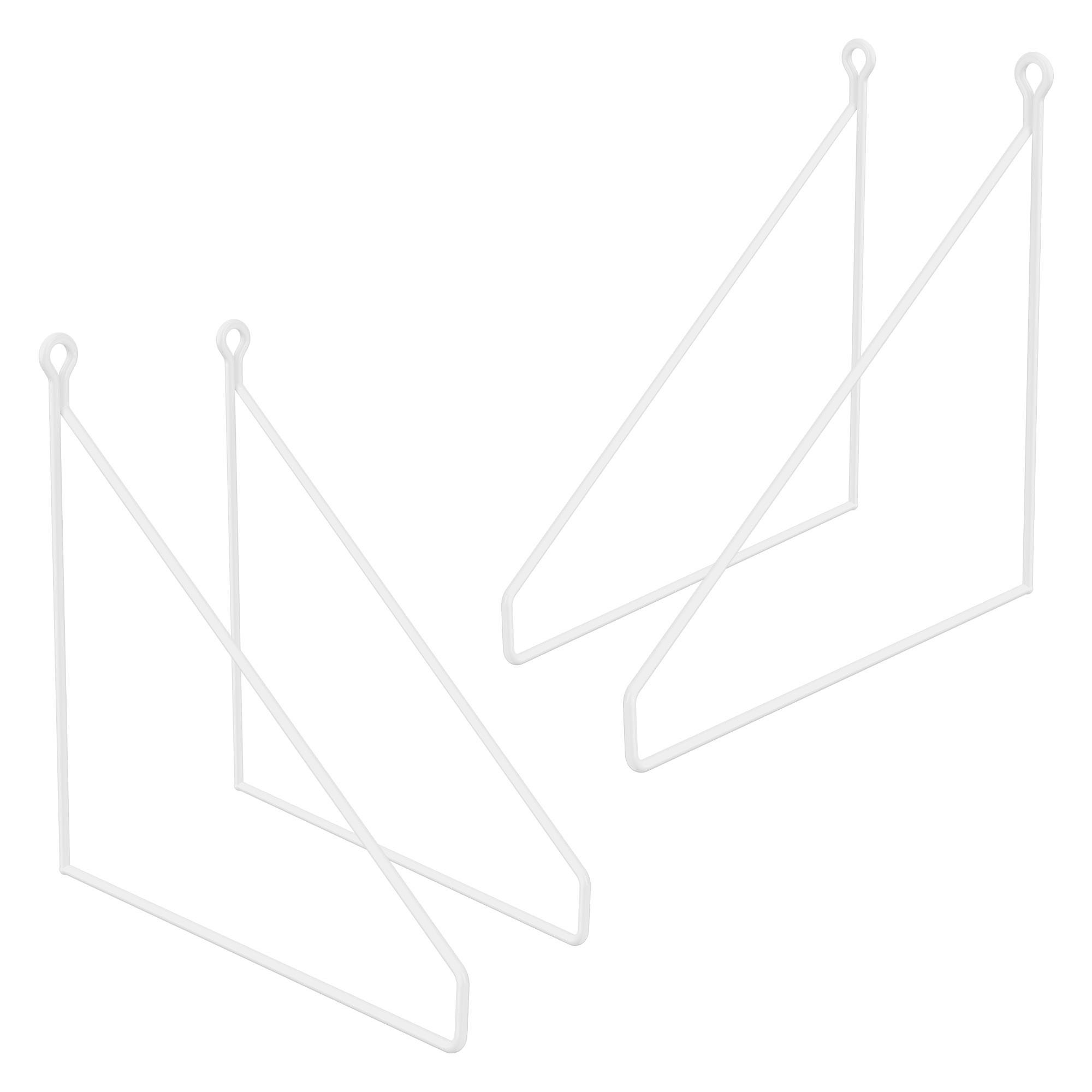 REGALHALTERUNG 2er Set 250mm Weiss - Weiß, Metall (25/25/25cm) - ML-DESIGN