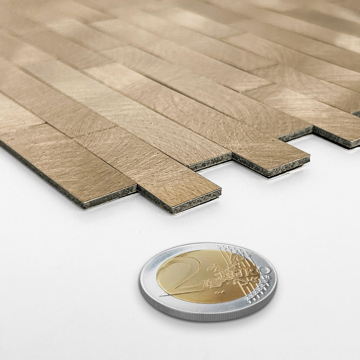 FLIESENAUFKLEBER 1 Stück 29 x 30 cm Selbstklebende Fliesen – Cocco Dorato - Goldfarben, Kunststoff (30/0.3/29cm) - Mazovia