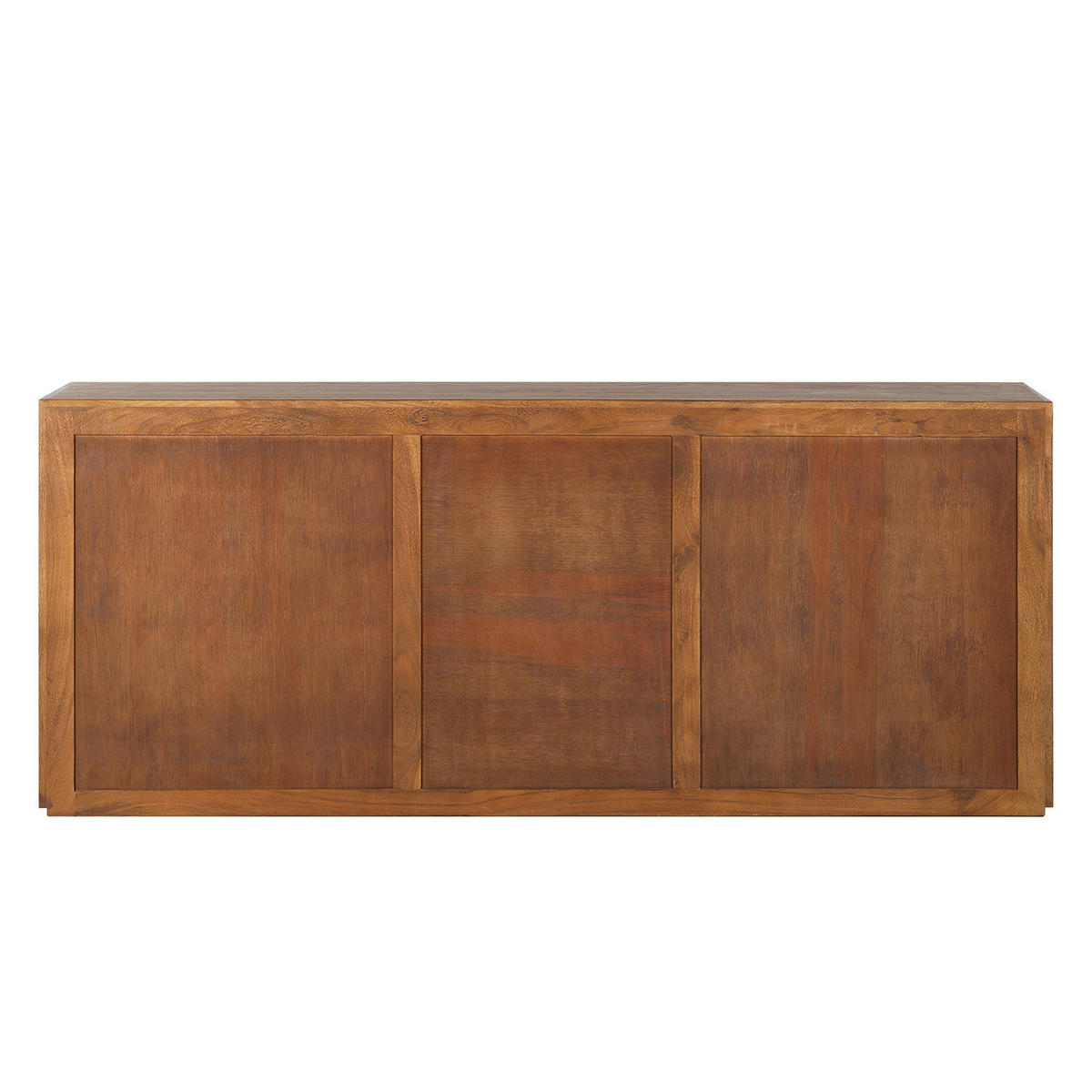 SIDEBOARD - Sheesham massiv - Braun, Holz/Metall (187/77/46cm) - home24
