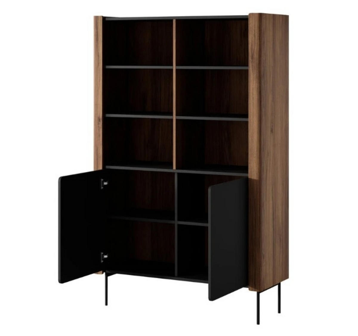 BÜCHERREGAL AVVOLGERE 105x39x167 cm, Regal Nussbaumfarben - Nussbaumfarben, Holzwerkstoff (105/167/39cm) - MASSENO