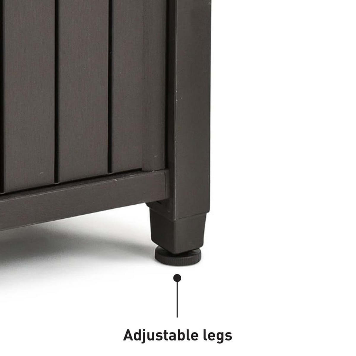 GARTENTISCH Für Grill Unity Multifunktional Xl Holzoptik - Graphitfarben, Kunststoff (54/123.7/90cm) - Keter
