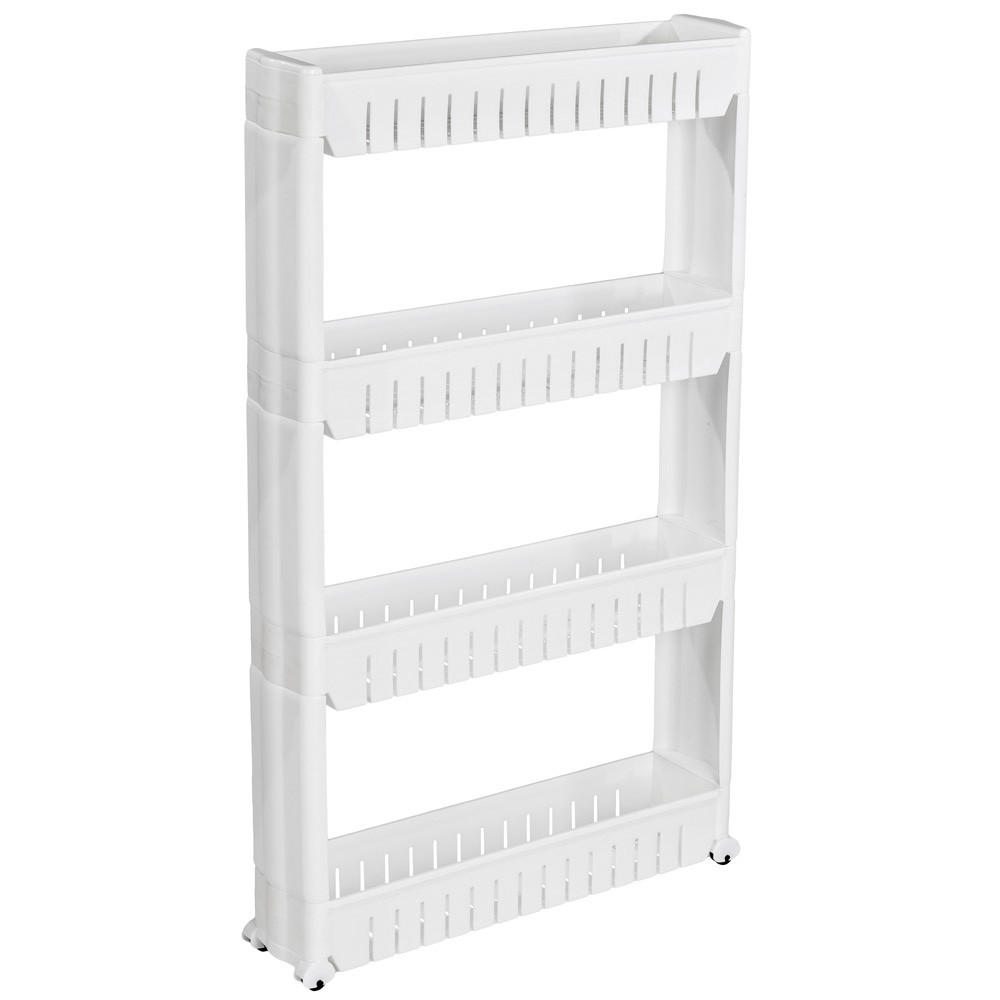 NISCHENREGAL Joe,54 x 12 x 101 cm ,weiß - Weiß, Textil (12/101/54cm) - tectake