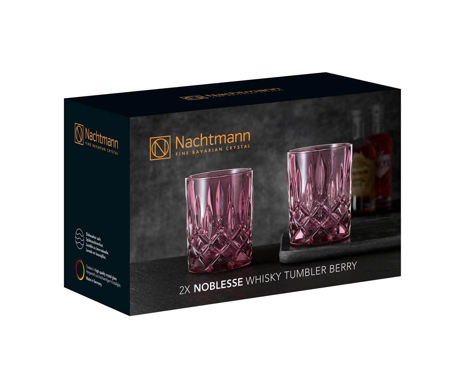 WHISKYBECHER Noblesse Vintage Berry 295 ml 4er Set - Violett, Glas (0.295L) - Nachtmann