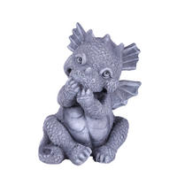 GARTENFIGUR Otto Keramik Grau-Schwarz 37x28x27cm - Grau, Keramik (28/37/27cm) - DELUKE
