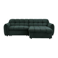 SCHLAFSOFA - 4 Personen - stoff - tannengrün Lirobi - Waldgrün, Kunststoff/Textil (252/83/89cm) - Vente-Unique