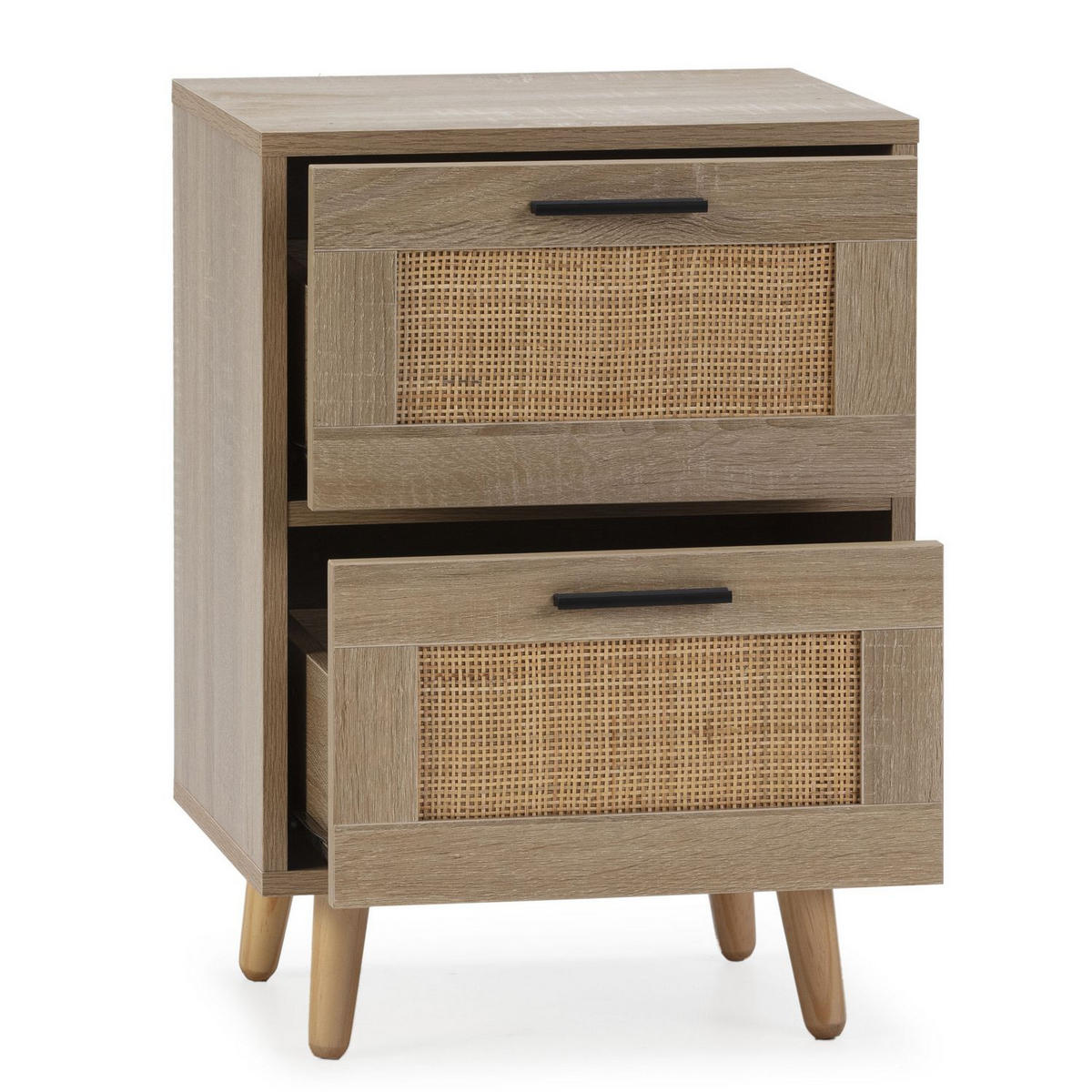 NACHTTISCH Dalia 2 Schubladen - Eichefarben, Holz/Holzwerkstoff (40/56/34cm) - VS Venta-stock