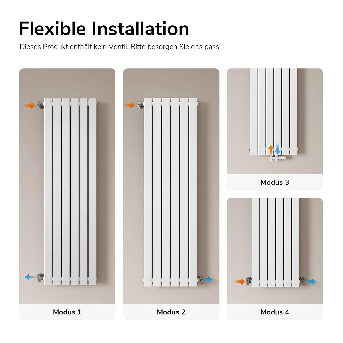 RADIÁTOR Plochý, bílý 160/46/4,9 cm - bílá, kov (46/160/5.2cm) - EMKE