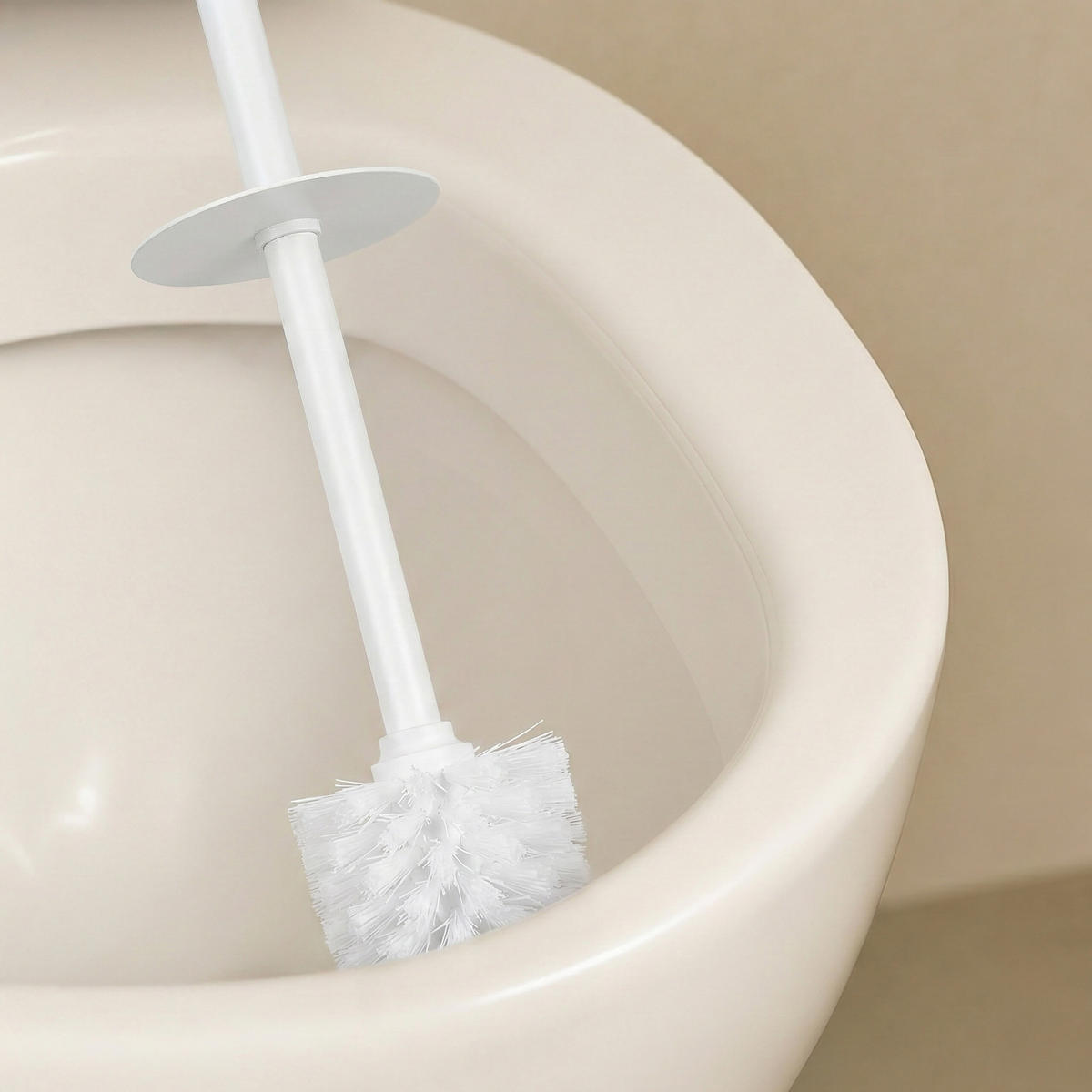 TOALETNÍ štětka - bílá, kov/plast (9/36.5/11cm) - Relaxdays