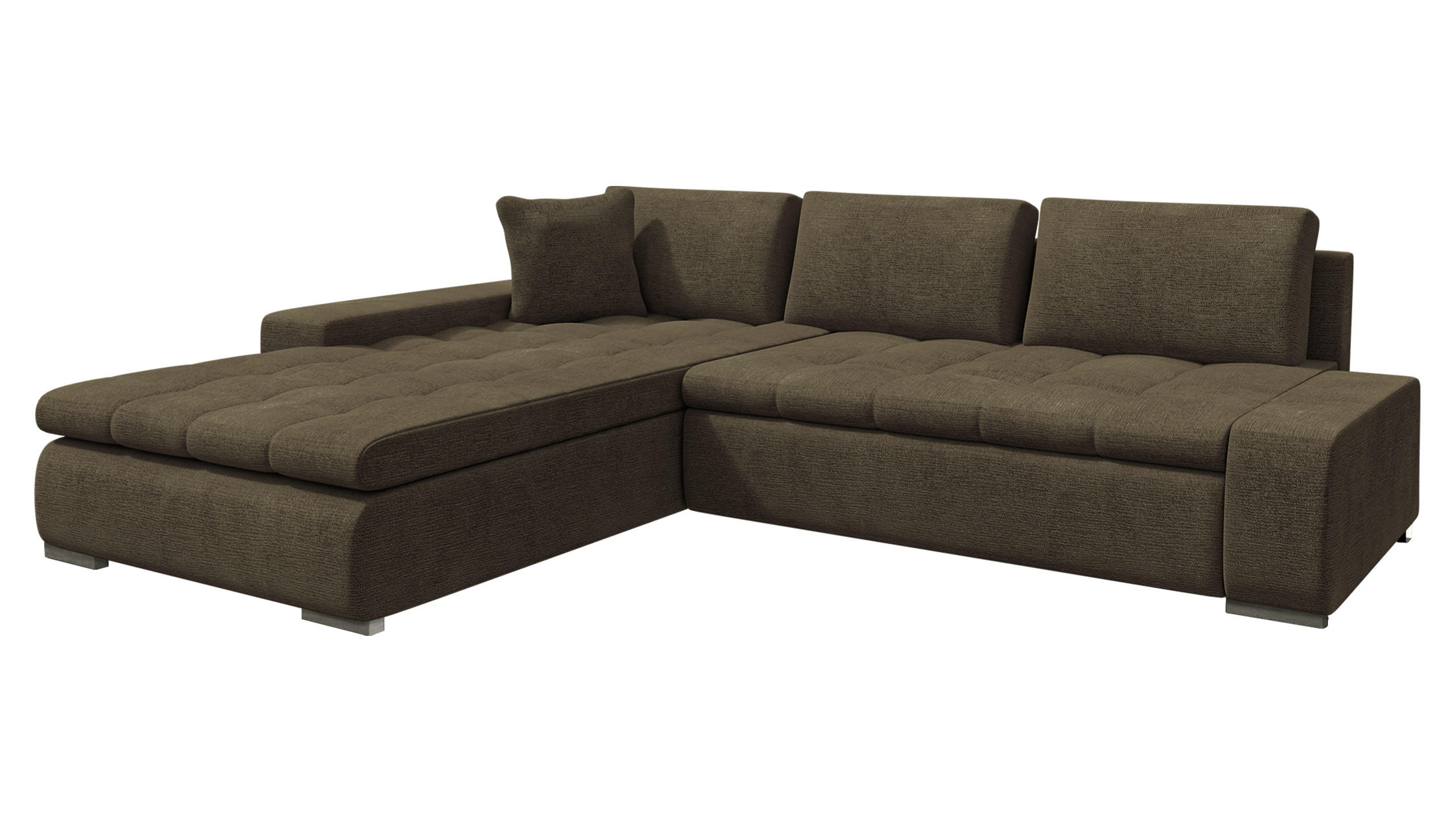 ECKSOFA Orkan - Dunkelbraun, Holz/Textil (302/213cm) - MIRJAN24