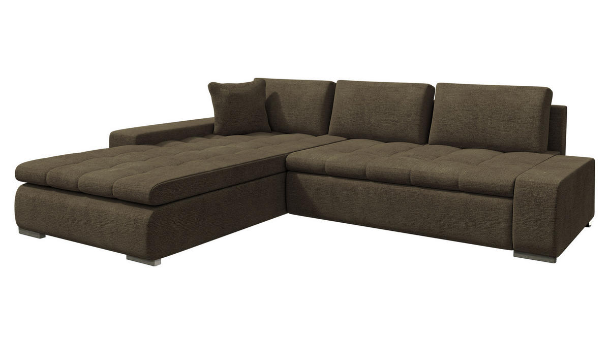 ECKSOFA Orkan - Dunkelbraun, Holz/Textil (302/213cm) - MIRJAN24