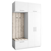 GARDEROBENSCHRANK REMA 150/240/60 cm Modern Weiß - Weiß, Holzwerkstoff (150/240/60cm) - MASSENO